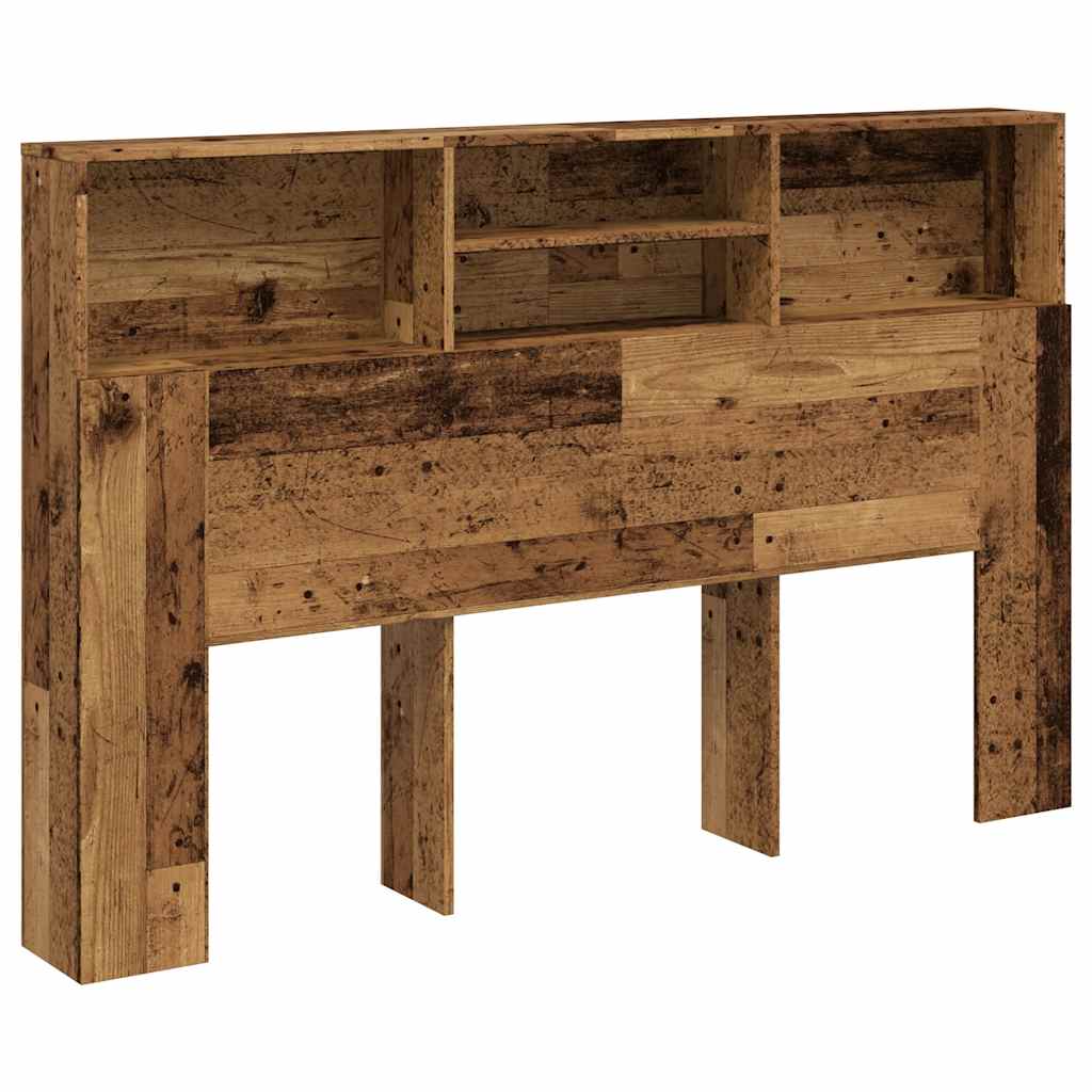 sengegavl m. opbevaring 160x19x103,5 cm konstrueret træ antikt