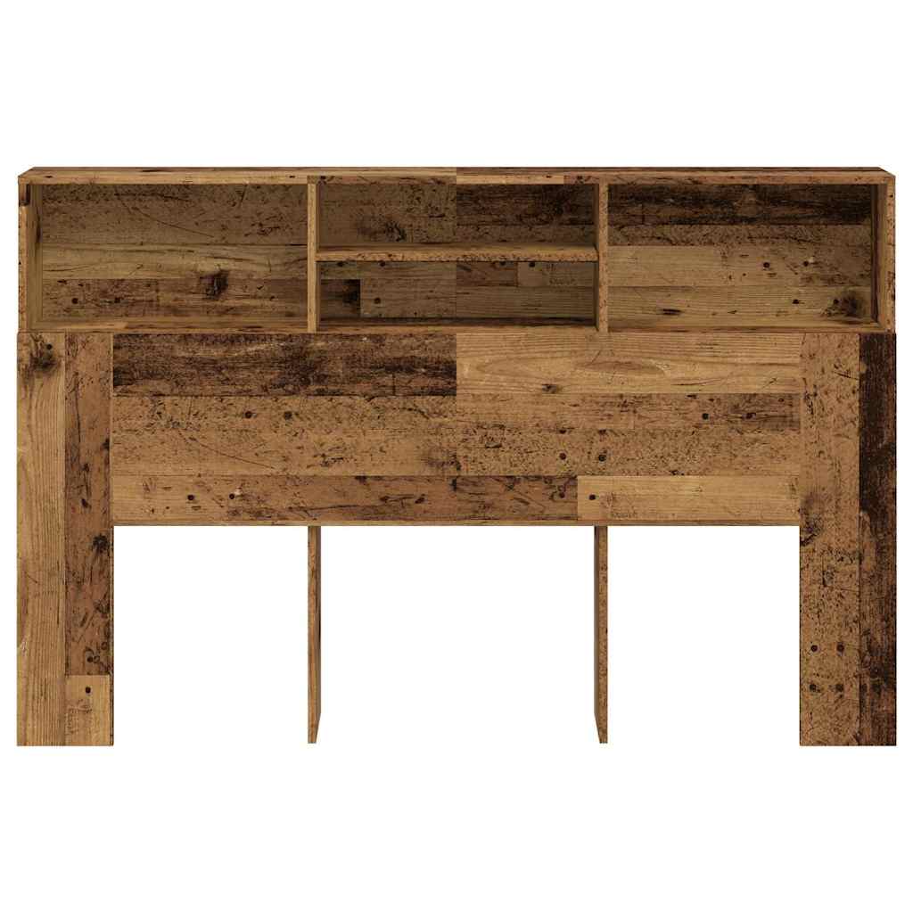 sengegavl m. opbevaring 160x19x103,5 cm konstrueret træ antikt