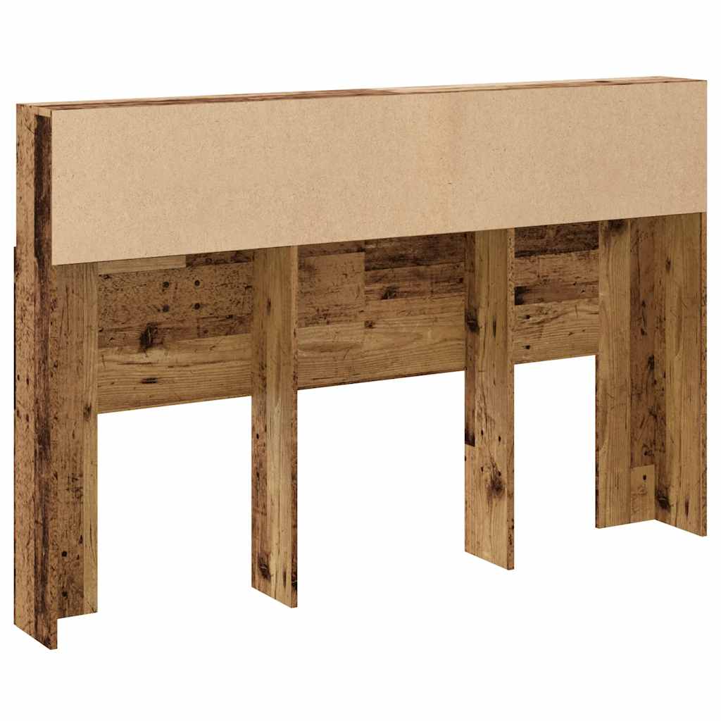 sengegavl m. opbevaring 160x19x103,5 cm konstrueret træ antikt