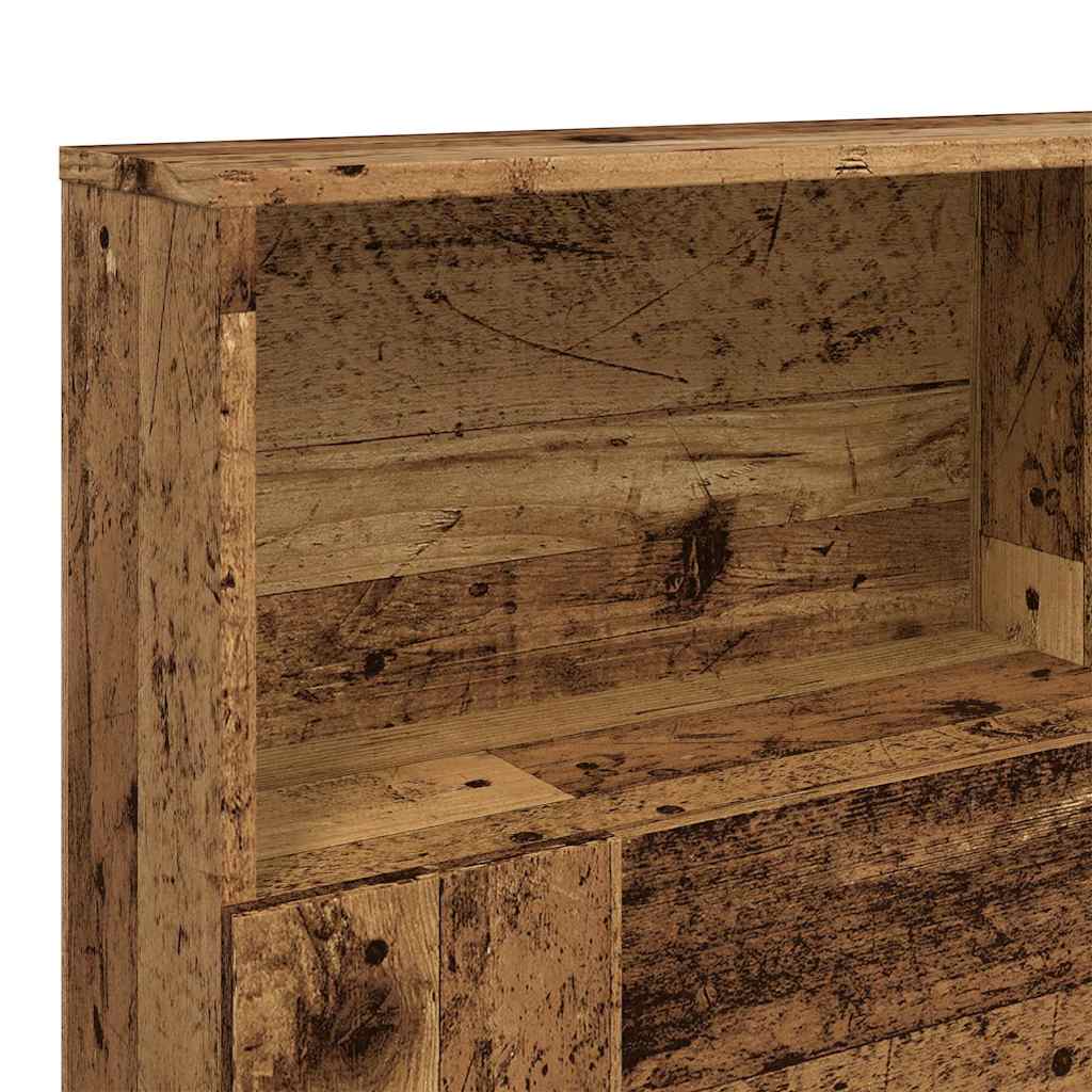 sengegavl m. opbevaring 160x19x103,5 cm konstrueret træ antikt