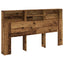 sengegavl m. opbevaring 180x19x103,5 cm konstrueret træ antikt