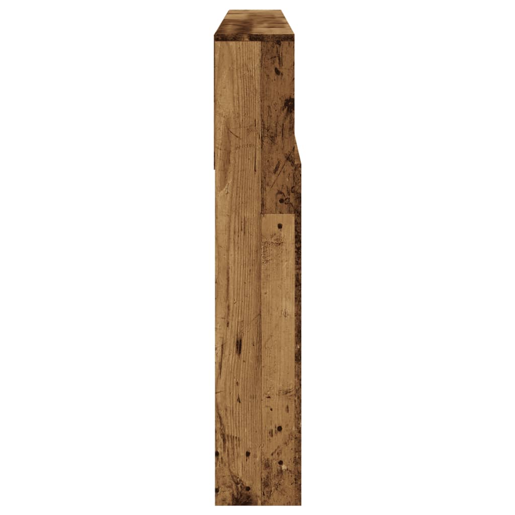 sengegavl m. opbevaring 180x19x103,5 cm konstrueret træ antikt