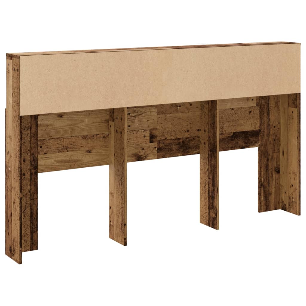 sengegavl m. opbevaring 180x19x103,5 cm konstrueret træ antikt