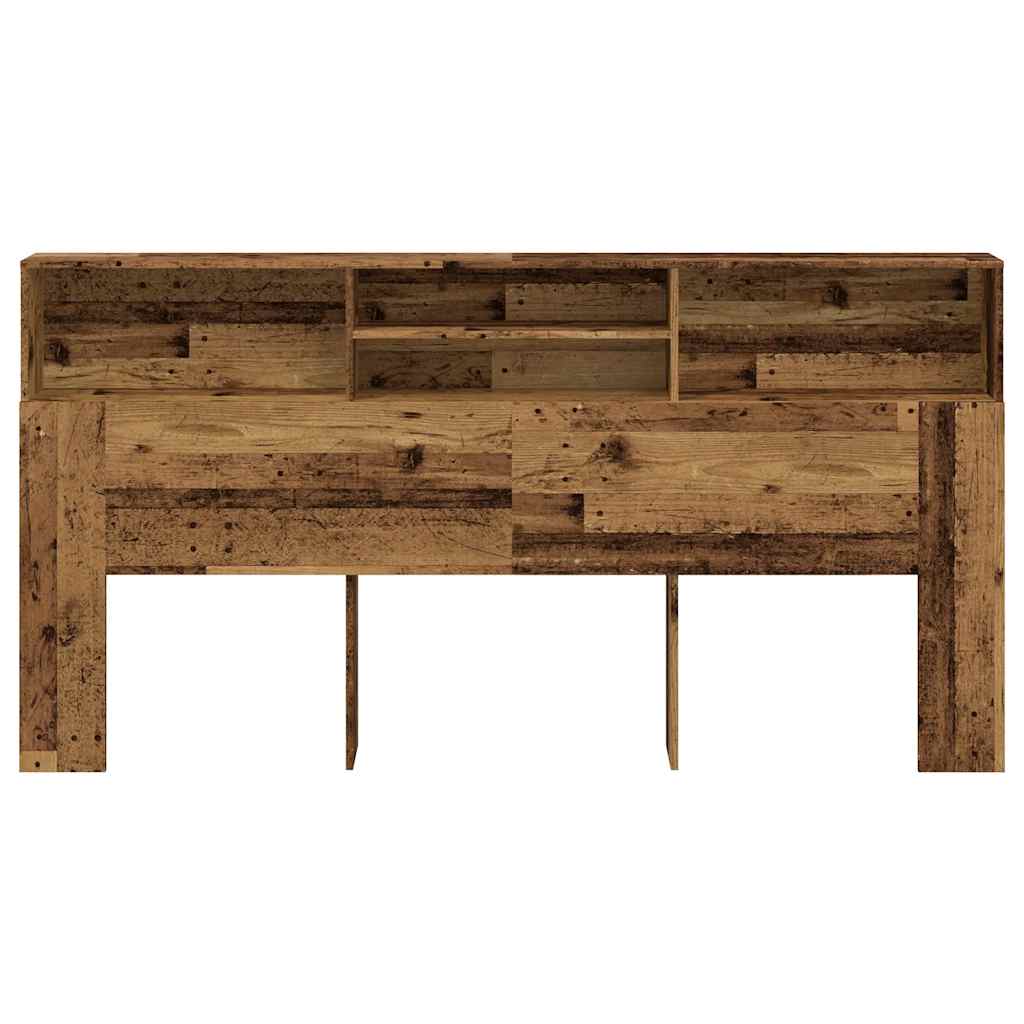 sengegavl med opbevaring 200x19x103,5 cm konstrueret træ