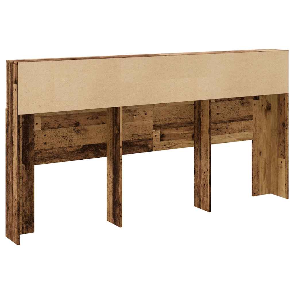 sengegavl med opbevaring 200x19x103,5 cm konstrueret træ