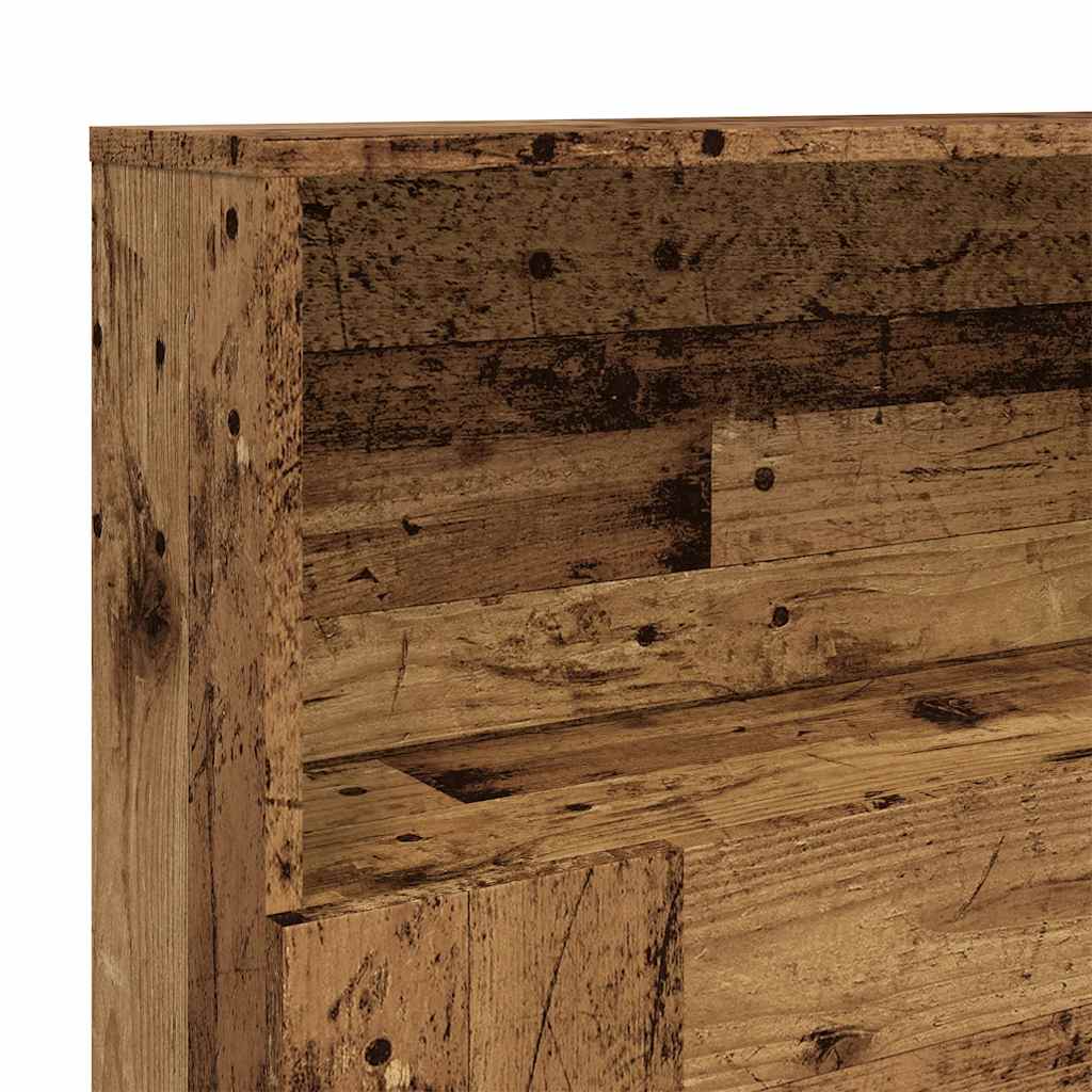 sengegavl med opbevaring 200x19x103,5 cm konstrueret træ