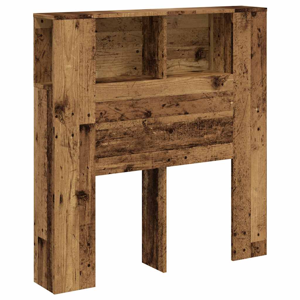 sengegavl 100x18,5x102,5 cm konstrueret træ antikt trælook
