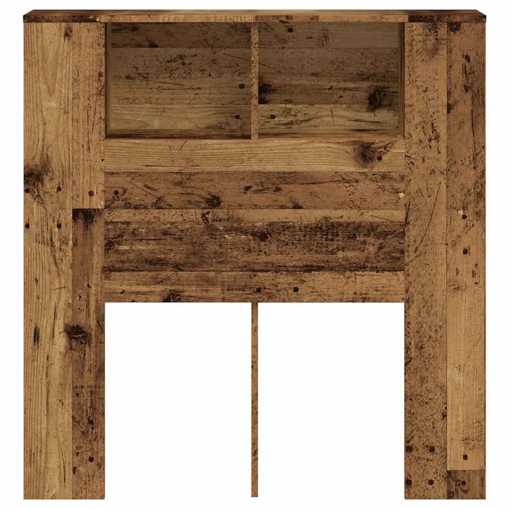 sengegavl 100x18,5x102,5 cm konstrueret træ antikt trælook