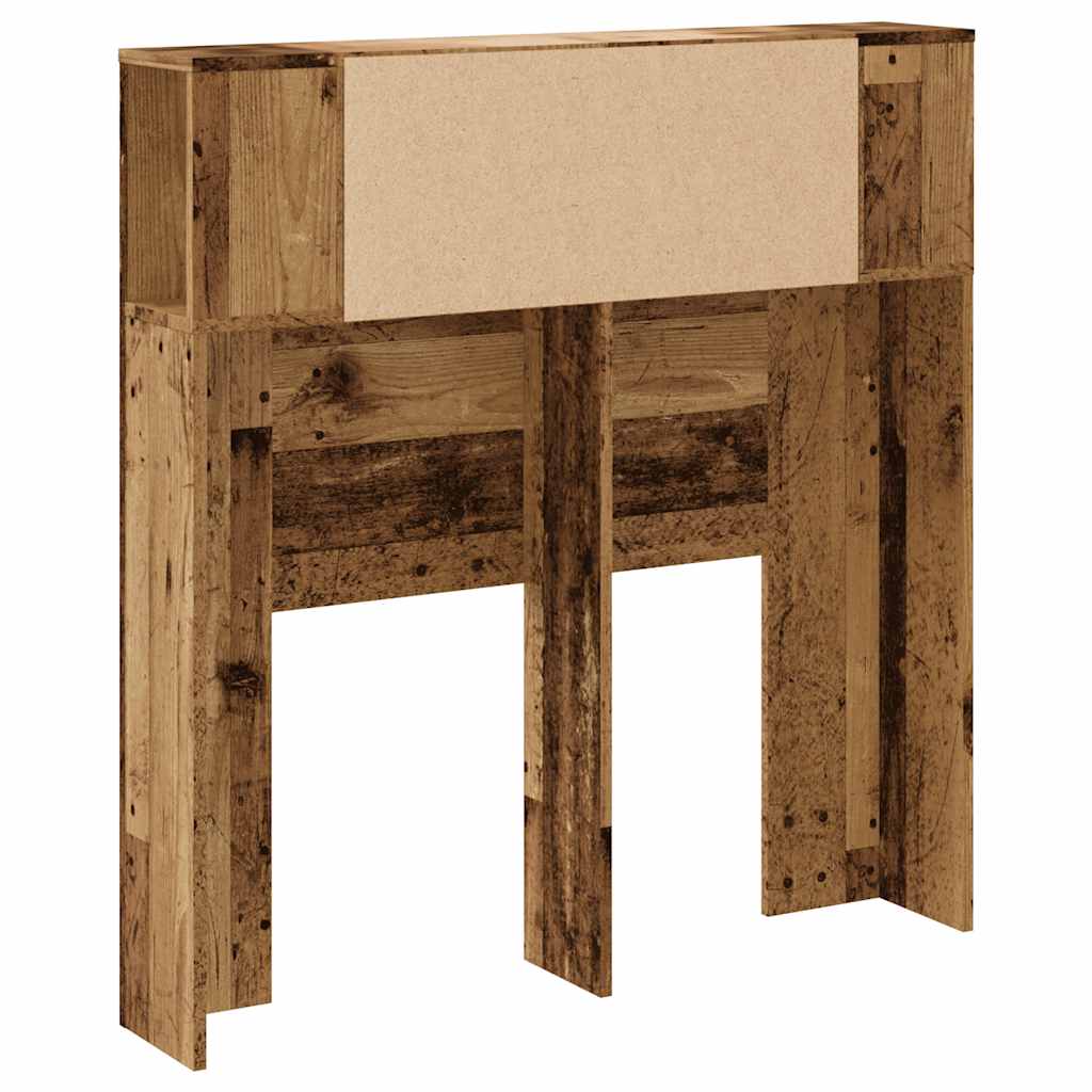sengegavl 100x18,5x102,5 cm konstrueret træ antikt trælook