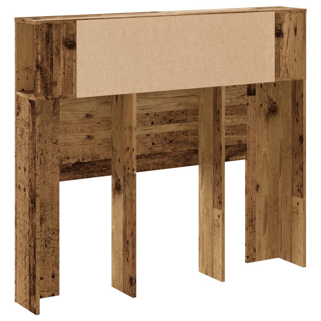 sengegavl 120x19x104,5 cm konstrueret træ antikt trælook