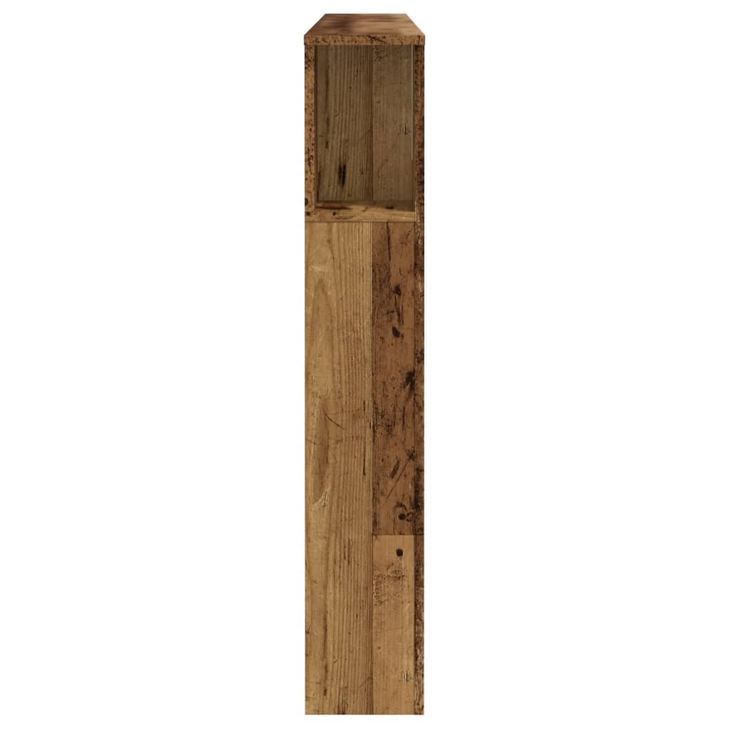 sengegavl m. opbevaring 160x18,5x103,5cm konstrueret træ antikt