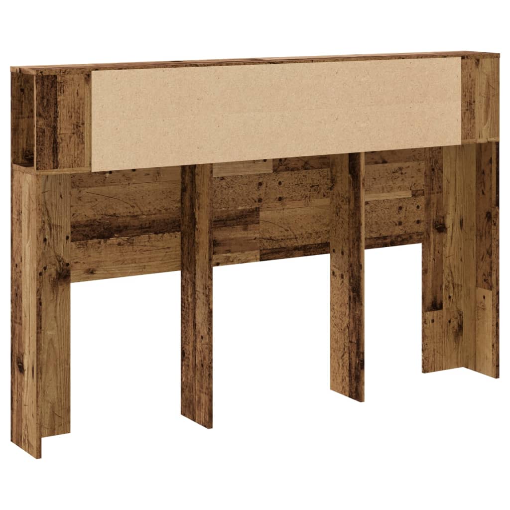sengegavl m. opbevaring 160x18,5x103,5cm konstrueret træ antikt