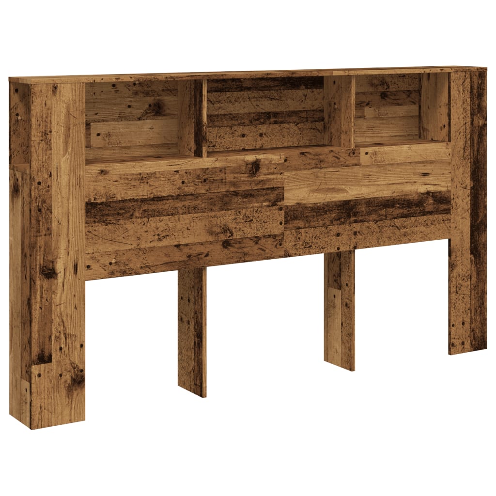 sengegavl med opbevaring 180x18,5x102,5 cm konstrueret træ