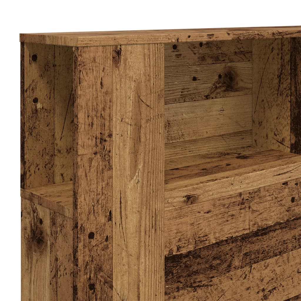 sengegavl med opbevaring 180x18,5x102,5 cm konstrueret træ