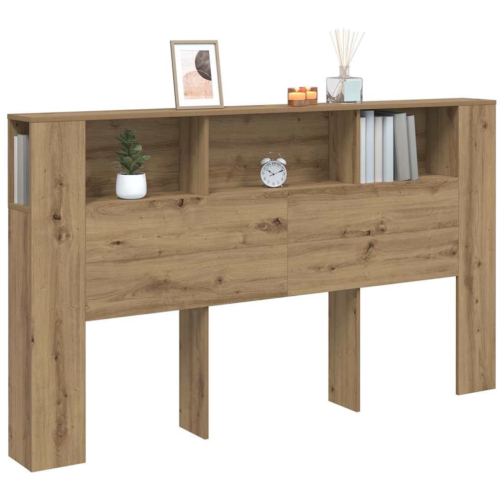 sengegavl m.opbevaring 180x18,5x102,5cm konstrueret træ kunsteg