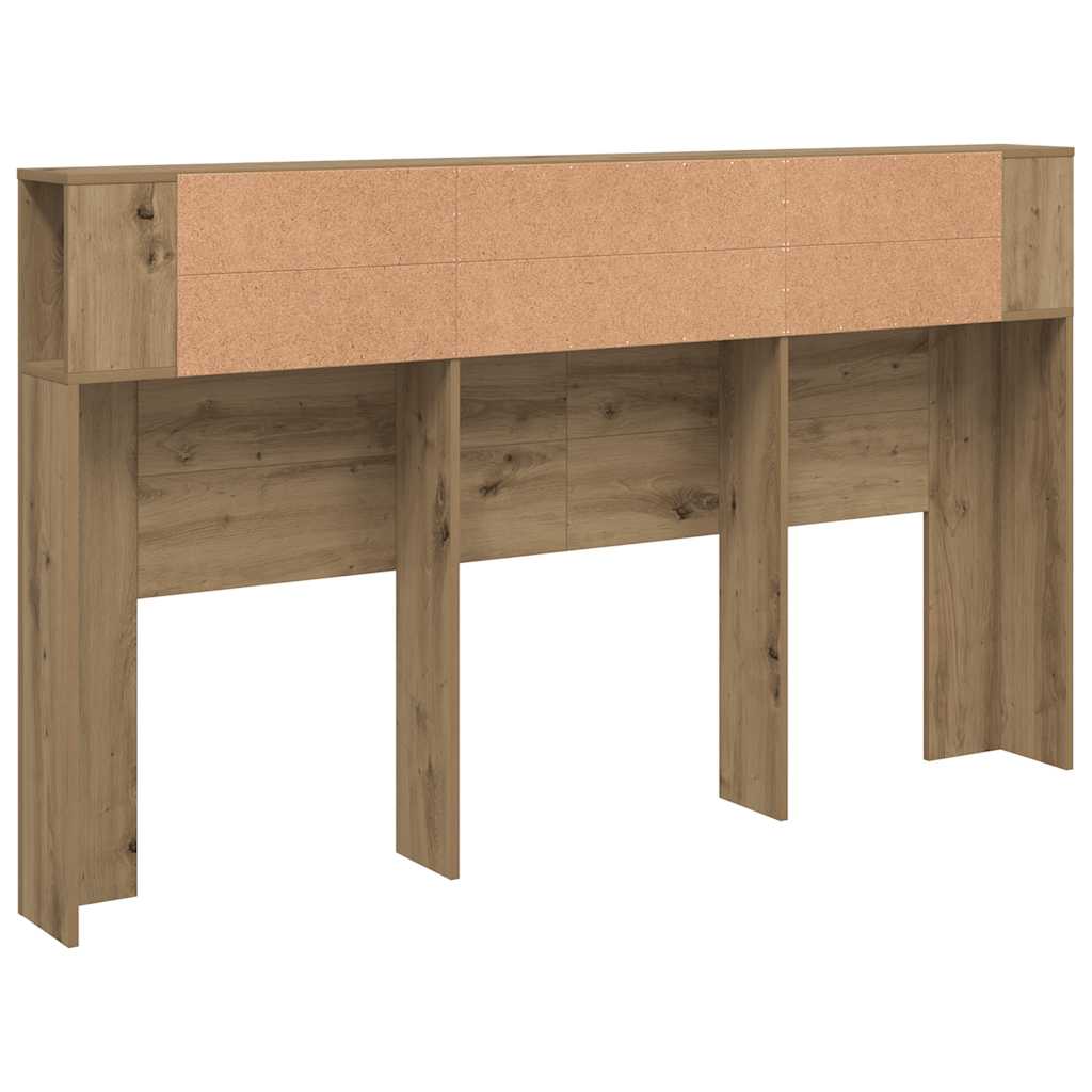 sengegavl m.opbevaring 180x18,5x102,5cm konstrueret træ kunsteg
