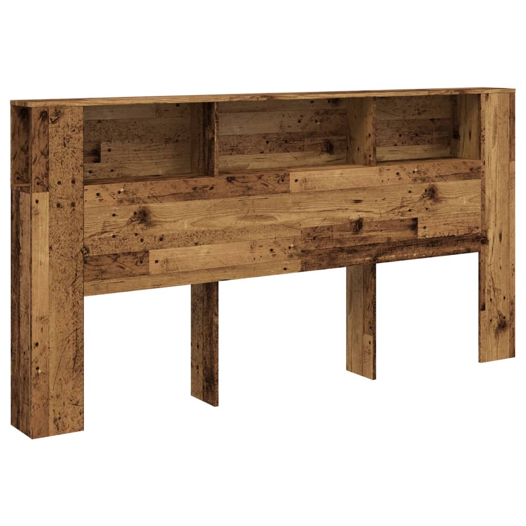 sengegavl med opbevaring 200x18,5x102,5 cm konstrueret træ