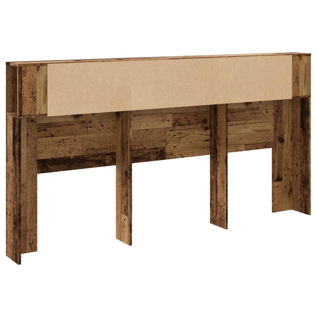 sengegavl med opbevaring 200x18,5x102,5 cm konstrueret træ