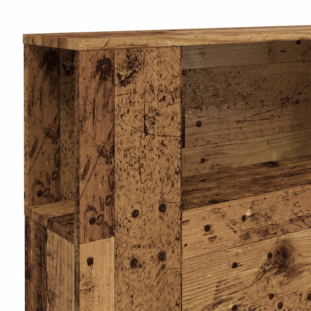 sengegavl med opbevaring 200x18,5x102,5 cm konstrueret træ