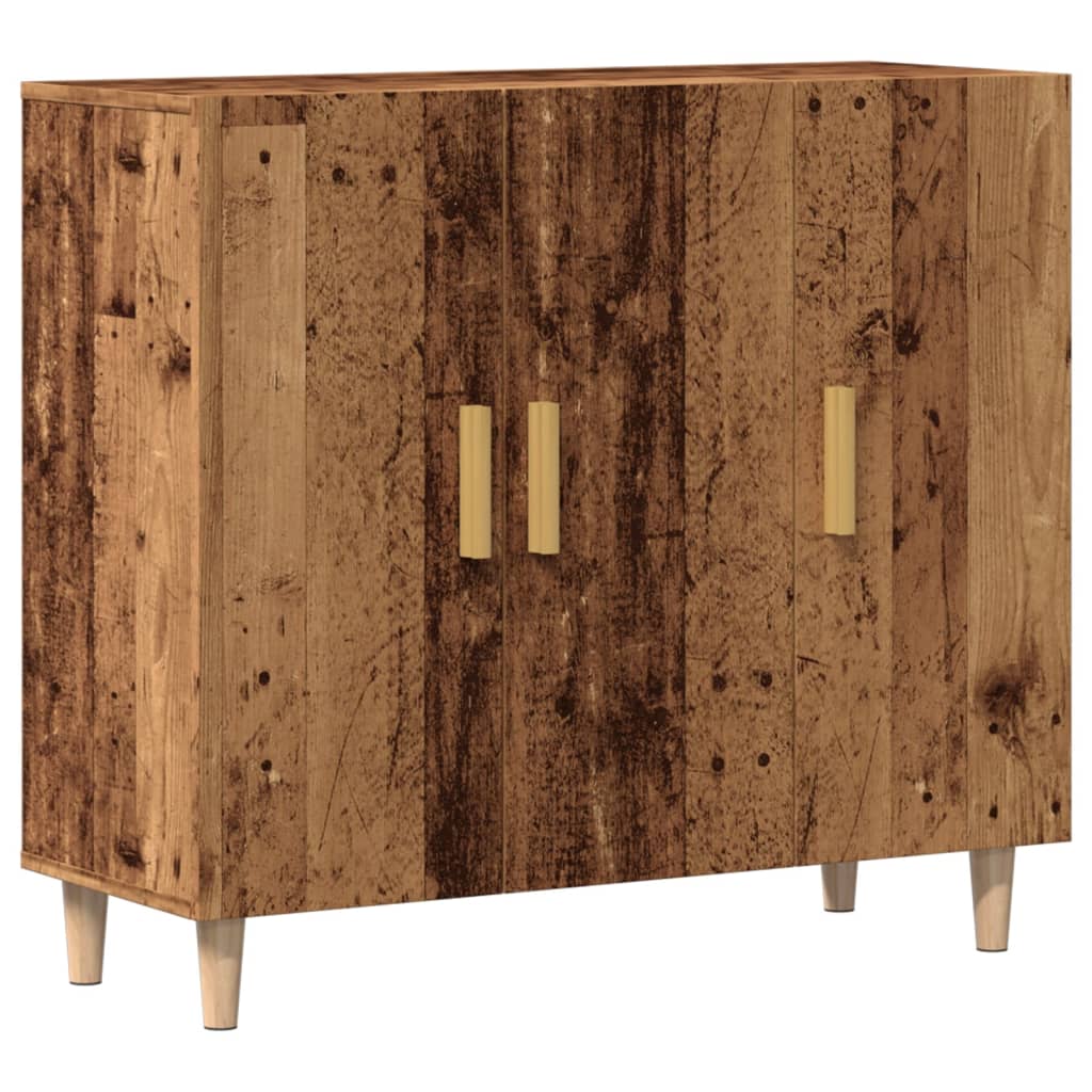 skab 90x34x80 cm konstrueret træ gammelt træ-look