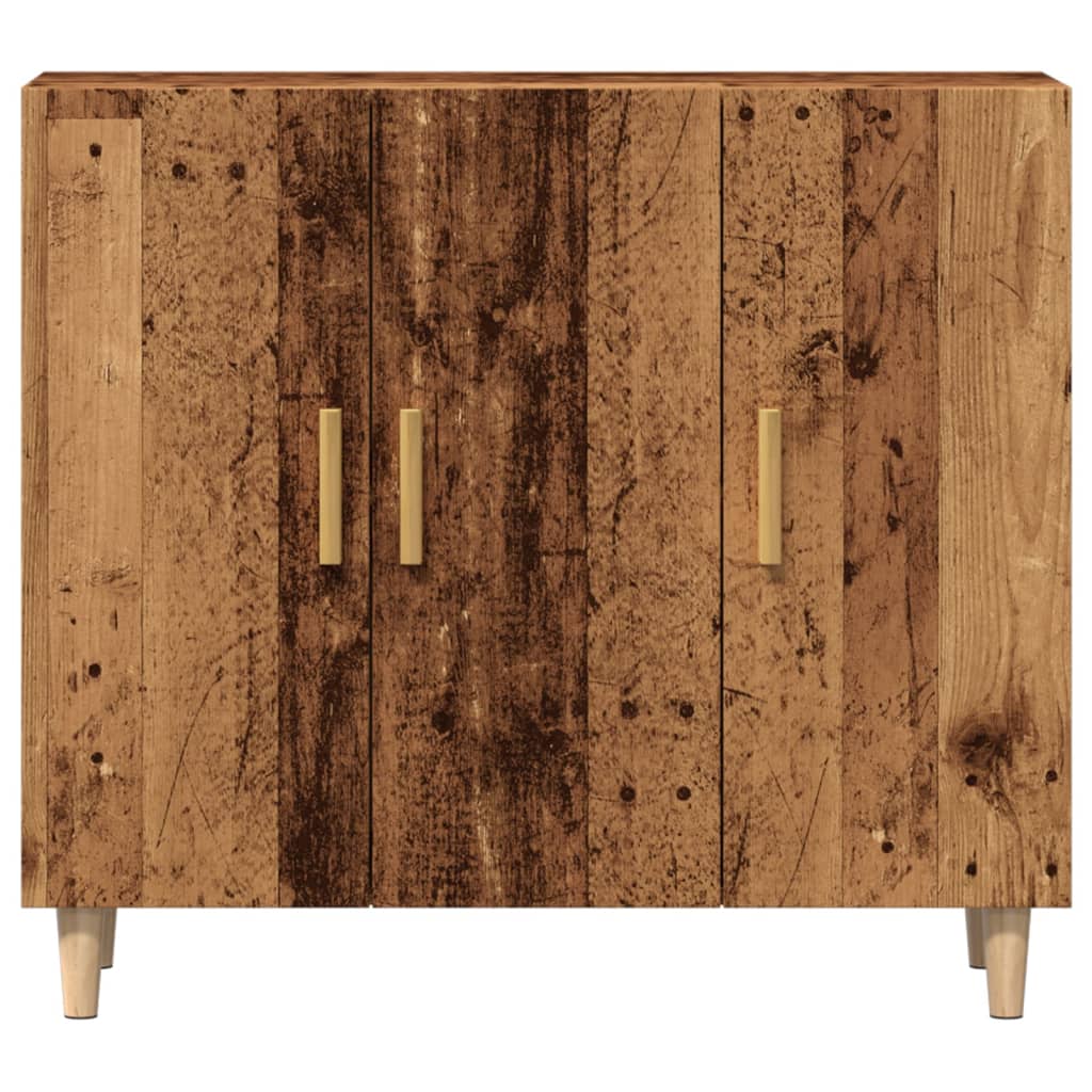 skab 90x34x80 cm konstrueret træ gammelt træ-look