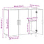 skab 90x34x80 cm konstrueret træ kunsteg