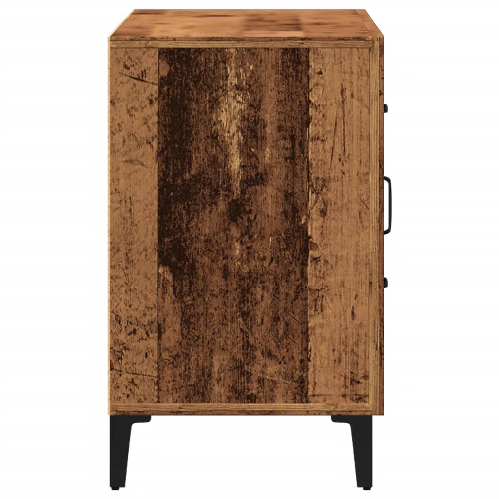 skænk 100x36x60 cm konstrueret træ gammelt træ-look