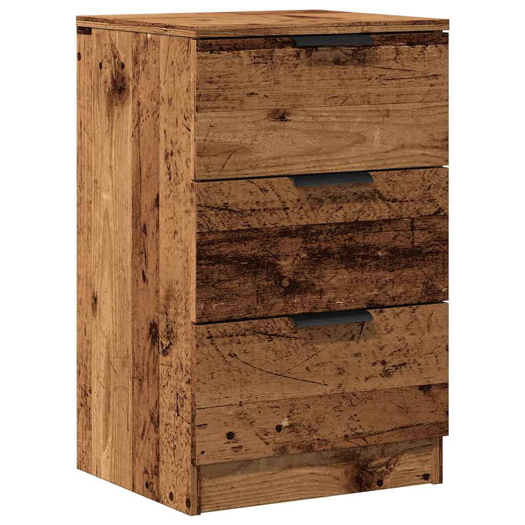 sengebord 40x36x65 cm konstrueret træ gammelt trælook