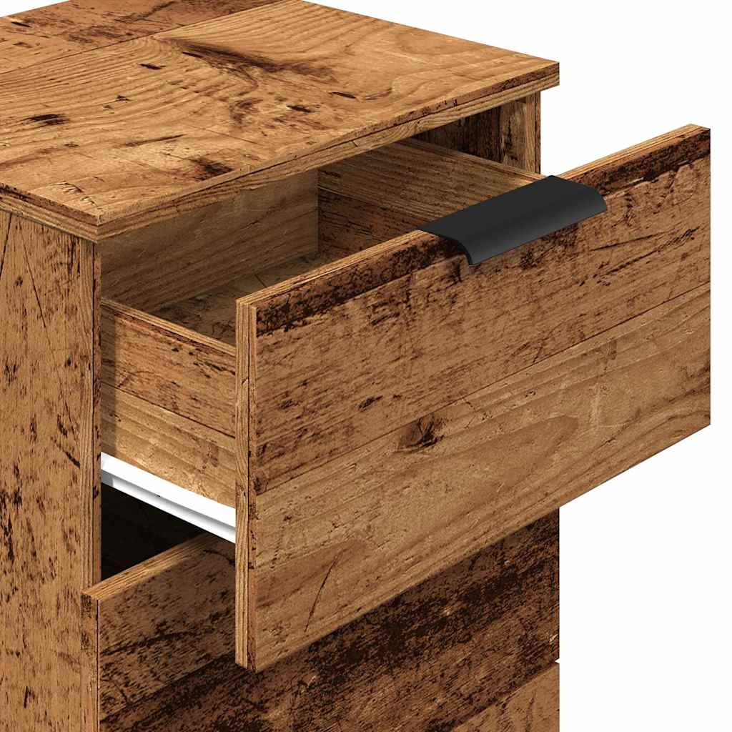sengeborde 2 stk. 40x36x65 cm konstrueret træ gammelt trælook