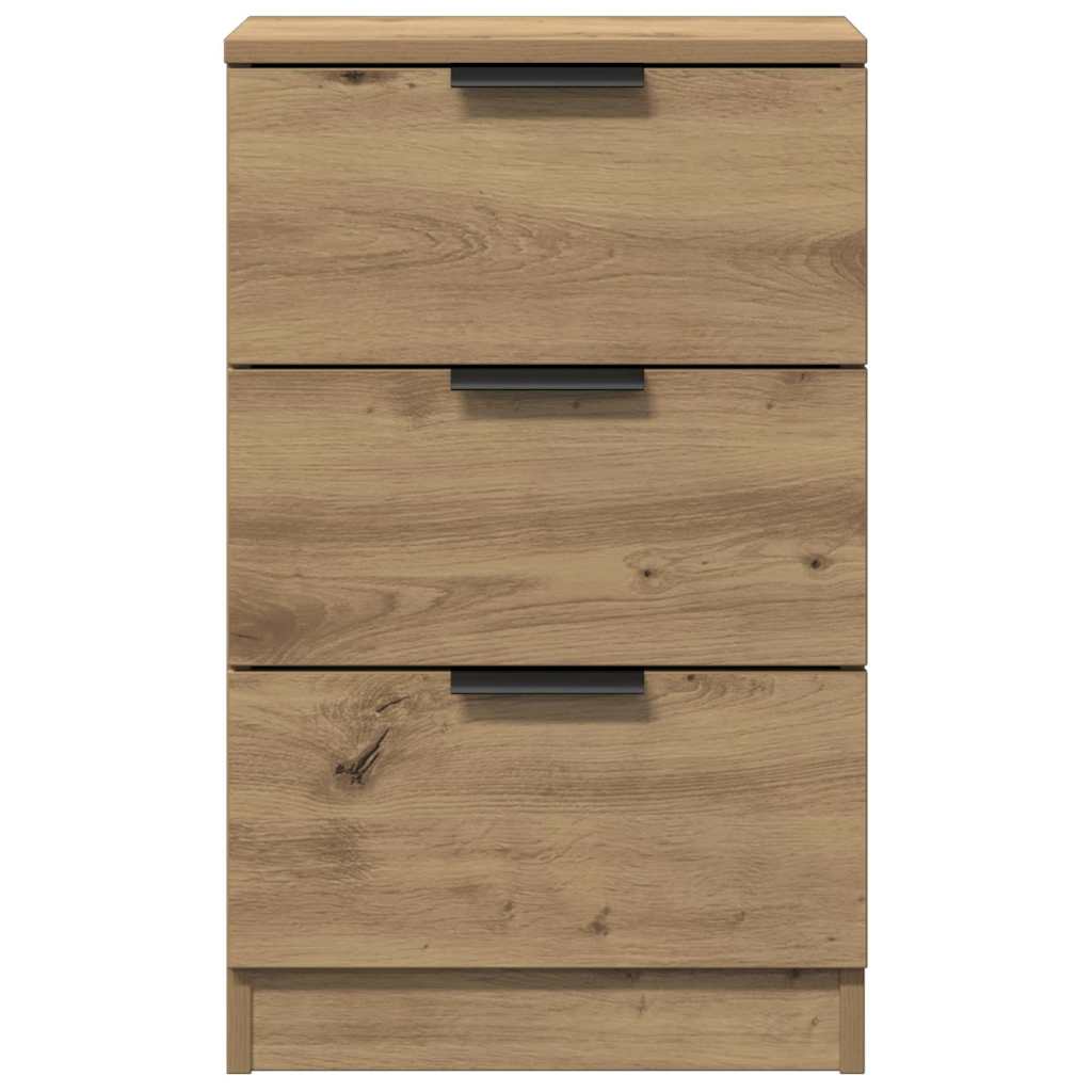 sengeborde 2 stk. 40x36x65 cm konstrueret træ kunsteg