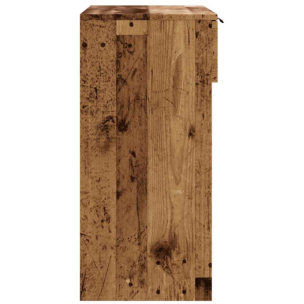 konsolbord 90x36x75 cm konstrueret træ gammelt trælook