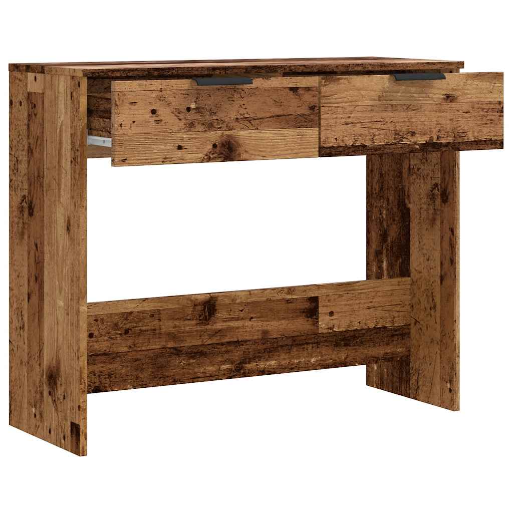 konsolbord 90x36x75 cm konstrueret træ gammelt trælook