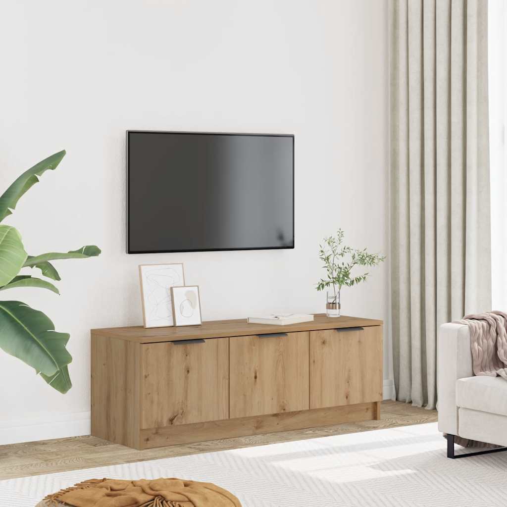 tv-bord 102x35x36,5 cm konstrueret træ kunsteg