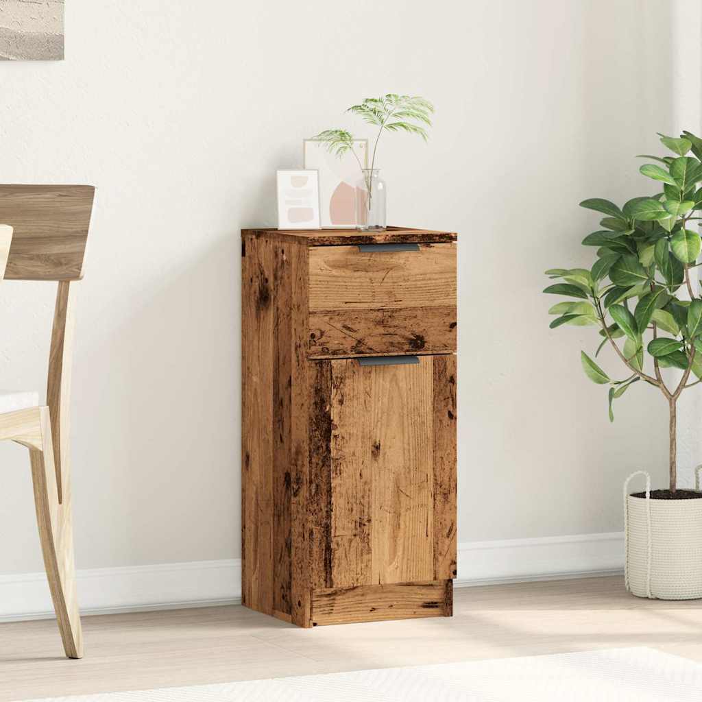 skænk 30x30x70 cm konstrueret træ antikt træ