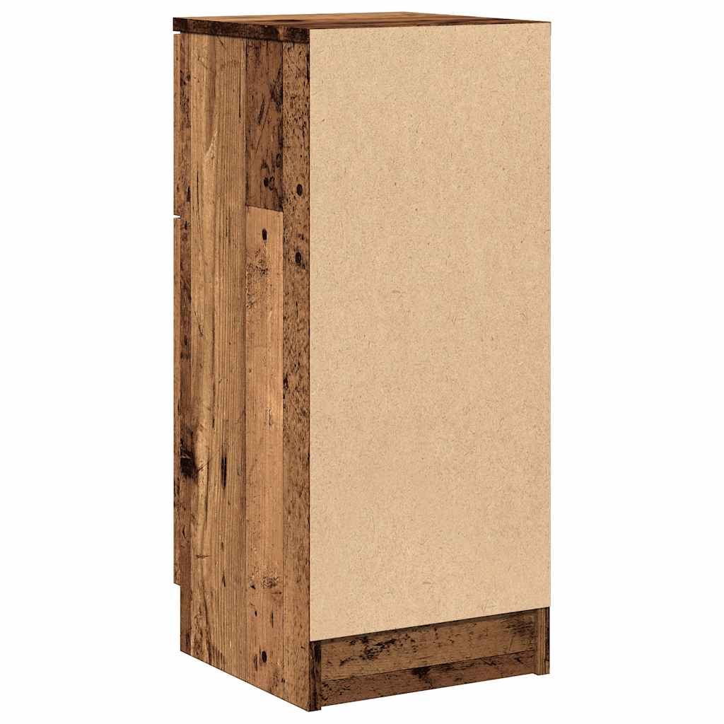 skænke 2 stk. 30x30x70 cm konstrueret træ antikt træ