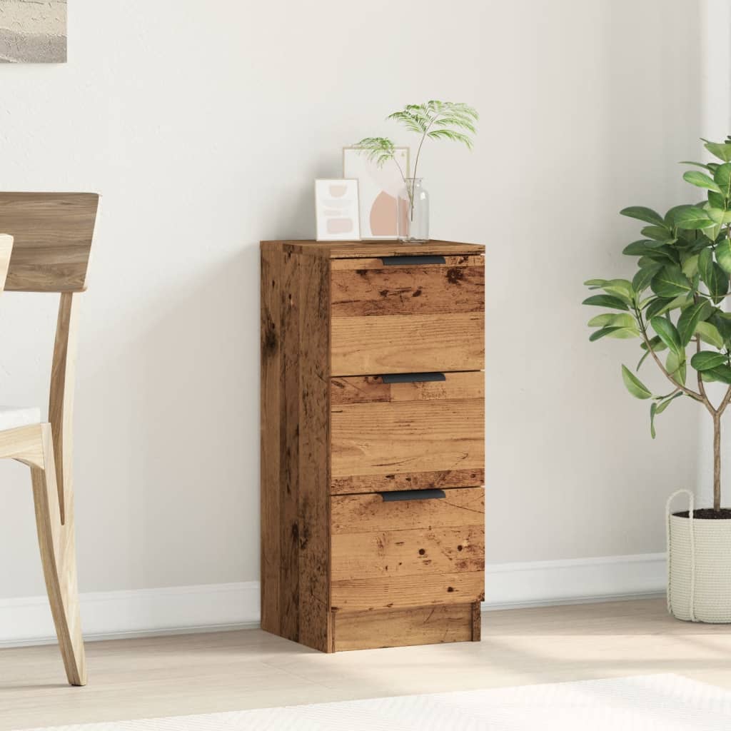 skænk 30x30x70 cm konstrueret træ antikt træ