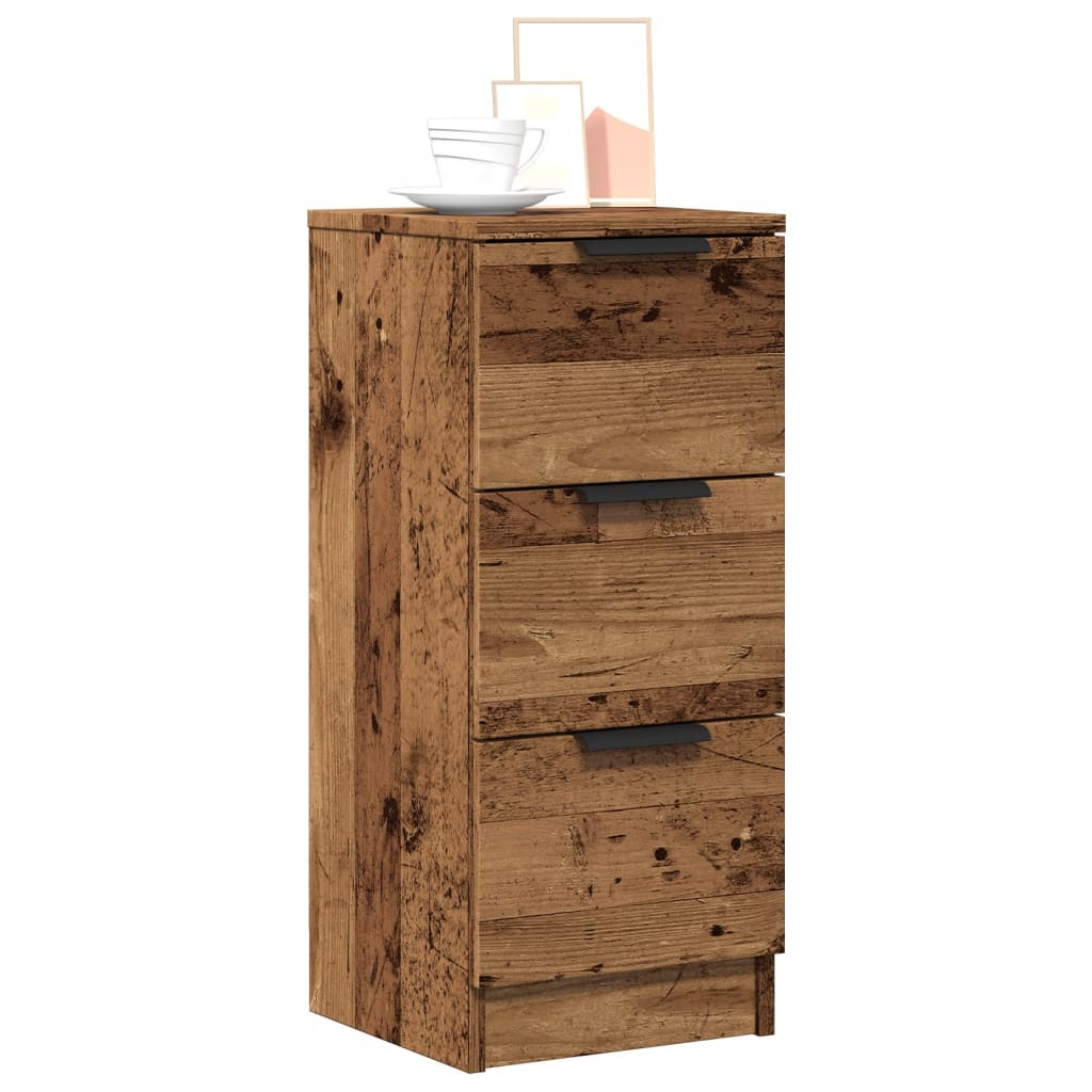 skænk 30x30x70 cm konstrueret træ antikt træ
