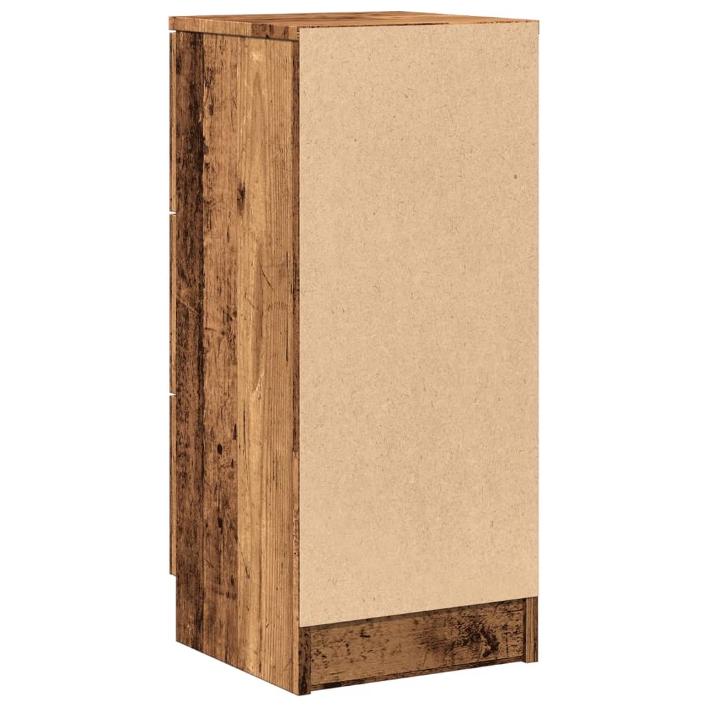 skænk 30x30x70 cm konstrueret træ antikt træ