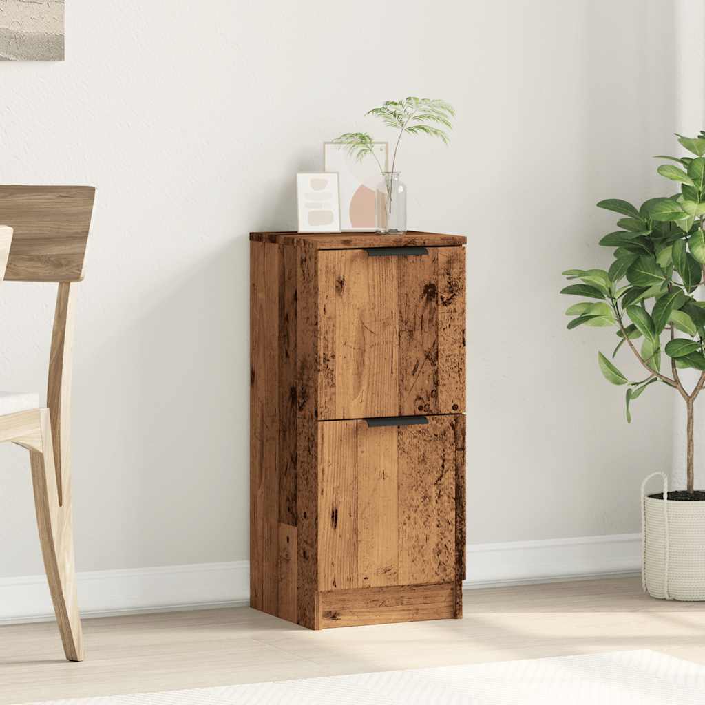 skænk 30x30x70 cm konstrueret træ antikt træ