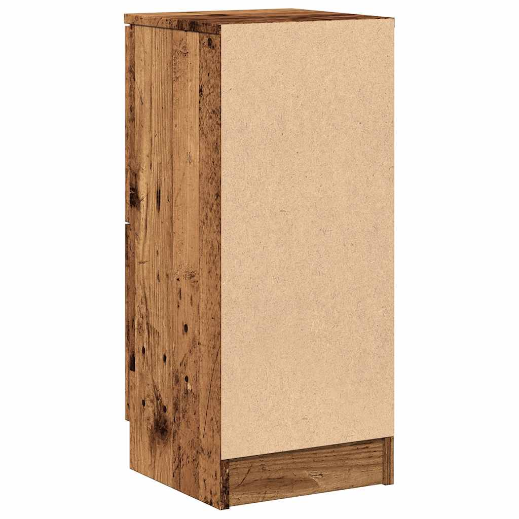 skænke 2 stk. 30x30x70 cm konstrueret træ antikt træ