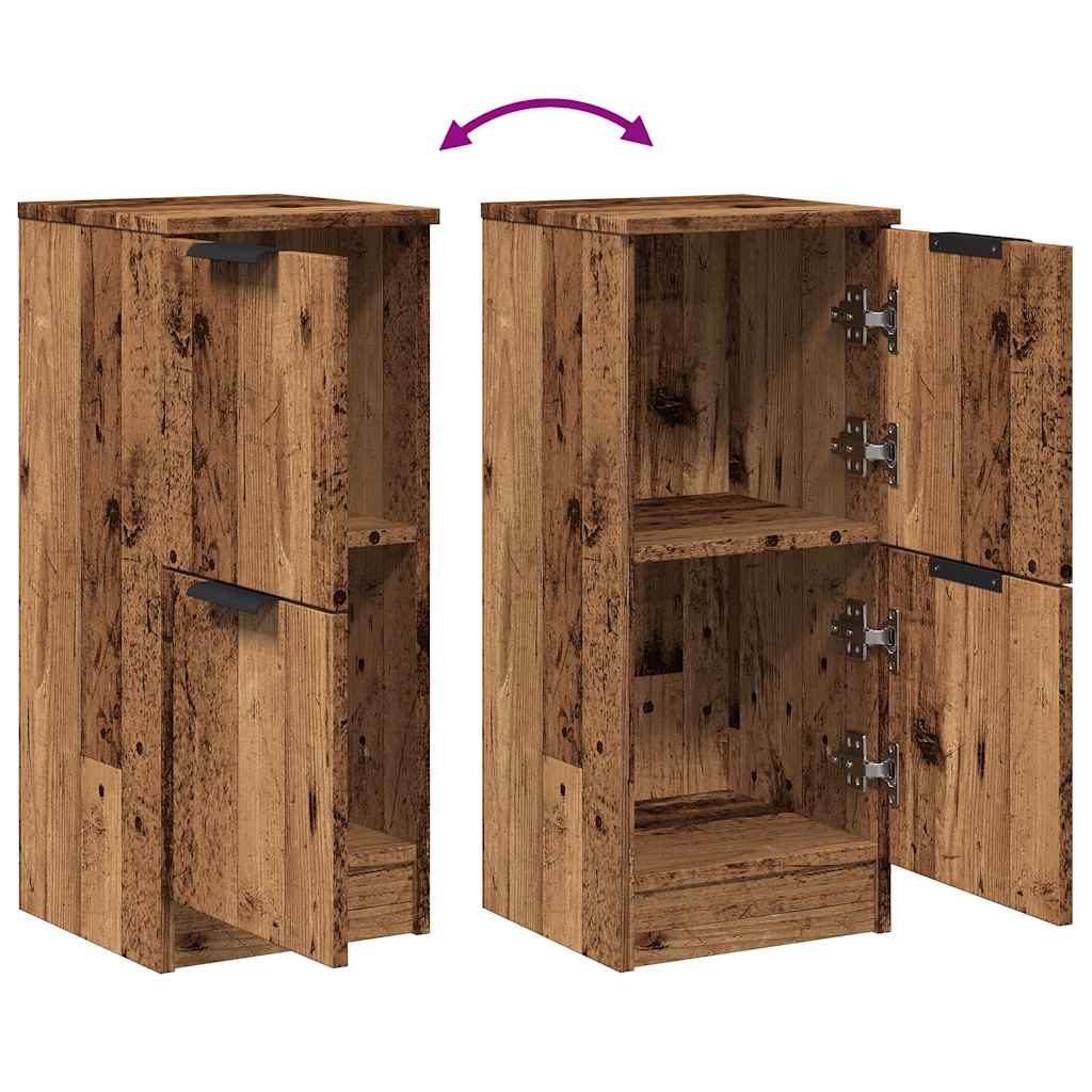 skænke 2 stk. 30x30x70 cm konstrueret træ antikt træ