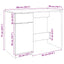 skrivebord 100x50x75 cm konstrueret træ kunsteg