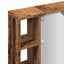 spejlskab med LED-lys 76x15x55 cm konstrueret træ antikt træ
