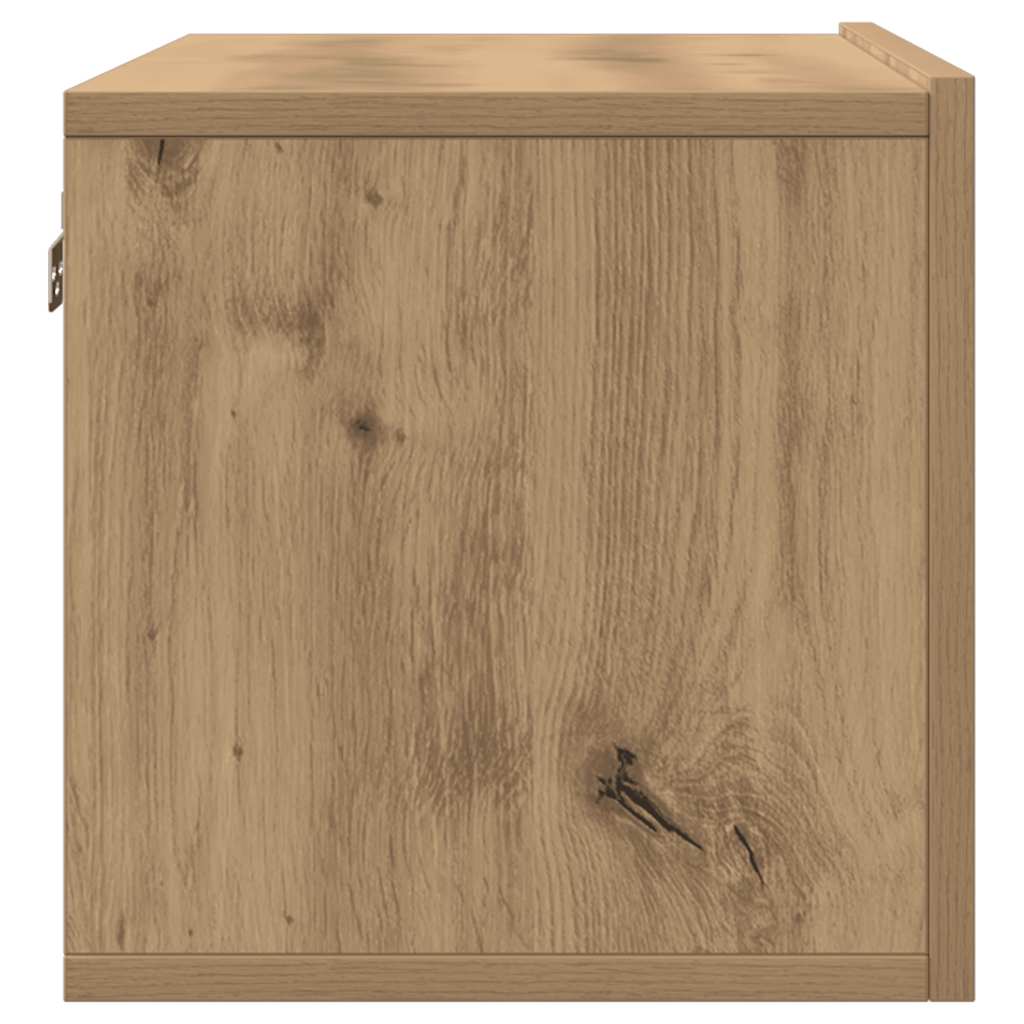 væghængte tv-borde 2 stk. 80x30x30 cm egetræsfarve