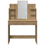 makeupbord med LED-lys 96x40x142 cm kunsteg