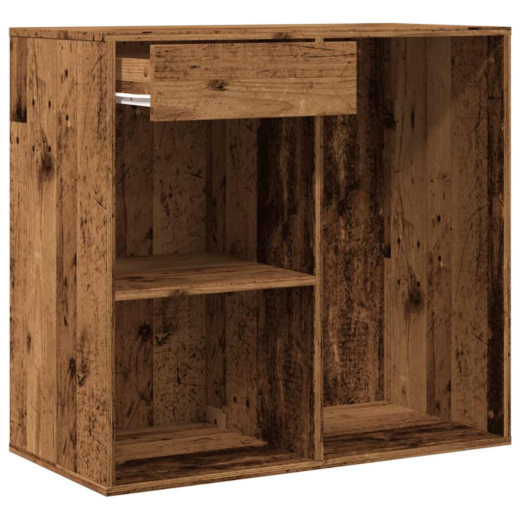 kosmetikskab 80x40x75 cm konstrueret træ gammelt træ-look