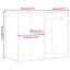 skab 80x40x65 cm konstrueret træ gammelt træ-look