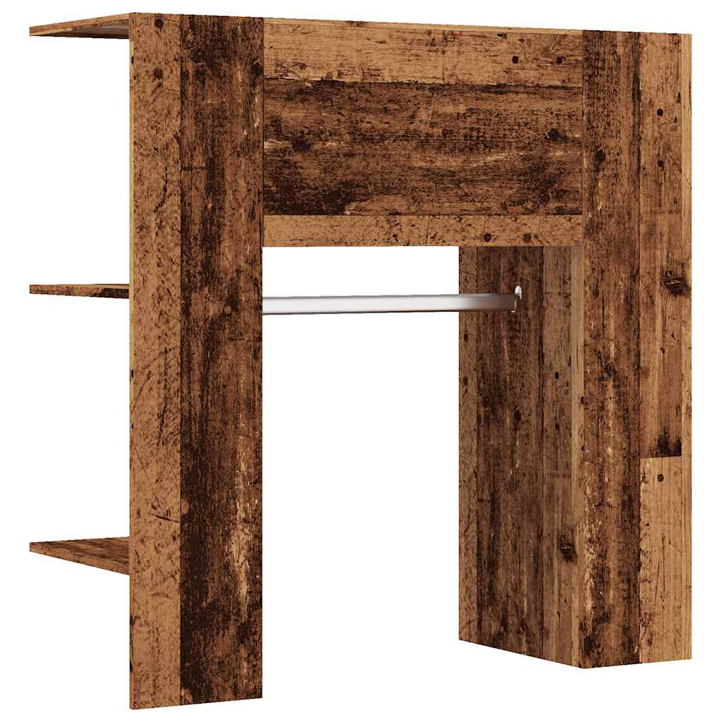 entrémøbel 97,5x37x99 cm konstrueret træ antikt træ