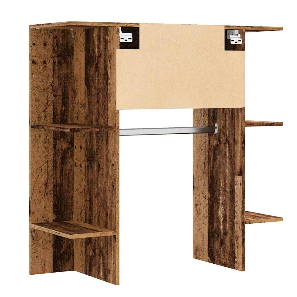 entrémøbel 97,5x37x99 cm konstrueret træ antikt træ