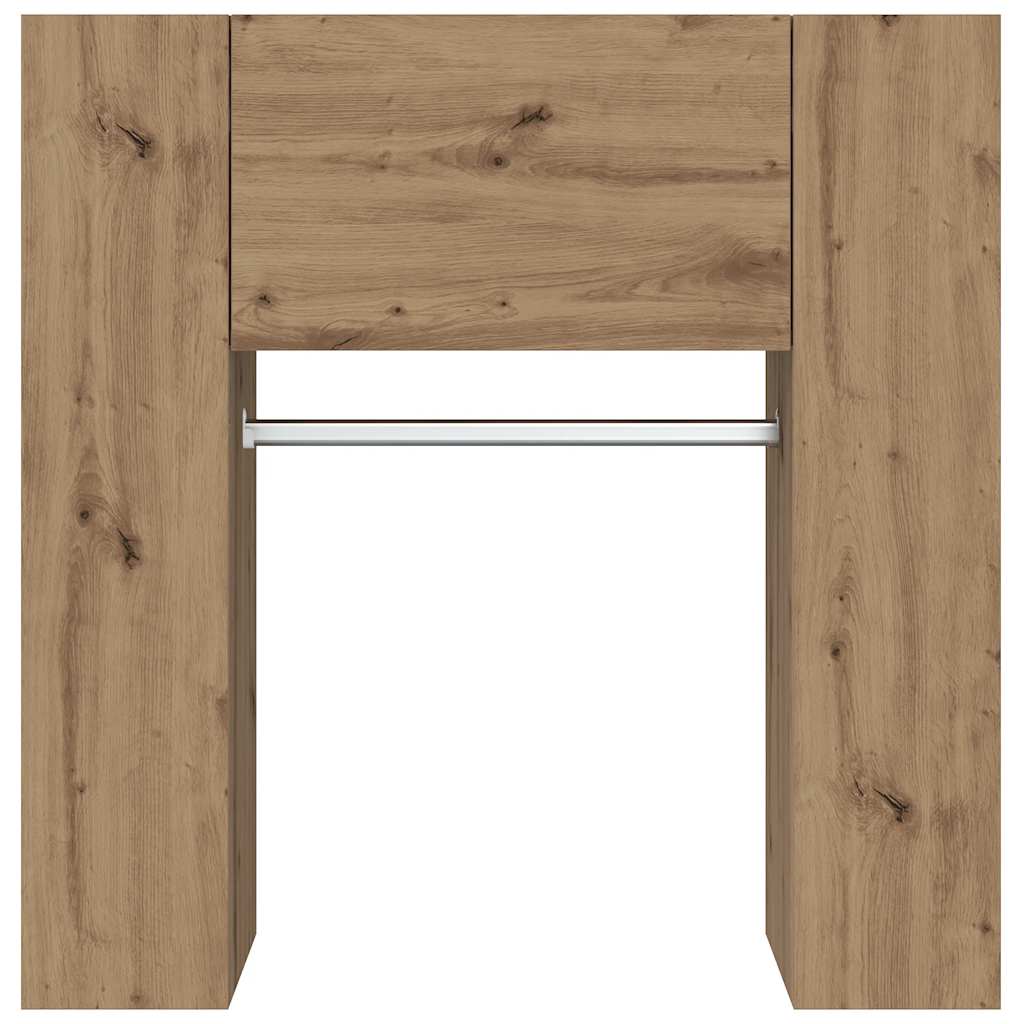 entrémøbel 97,5x37x99 cm konstrueret træ artisan egetræsfarve